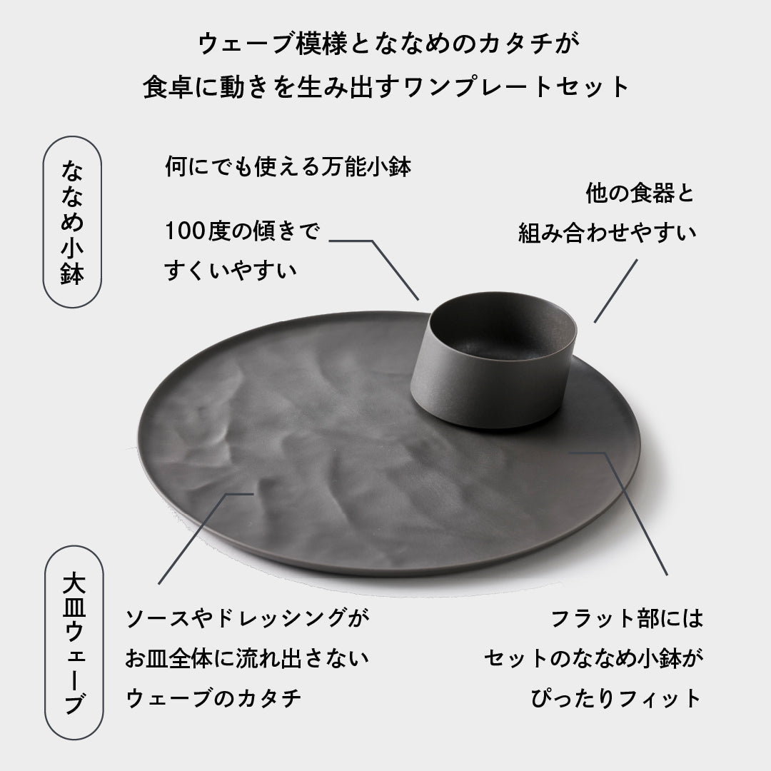 Morning One-Plate Set (Wave Plate & Small Bowl)